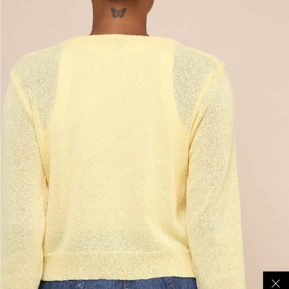 Pristinely Cute Light Yellow Button-Up Cardigan NWOT - Picture 2 of 5